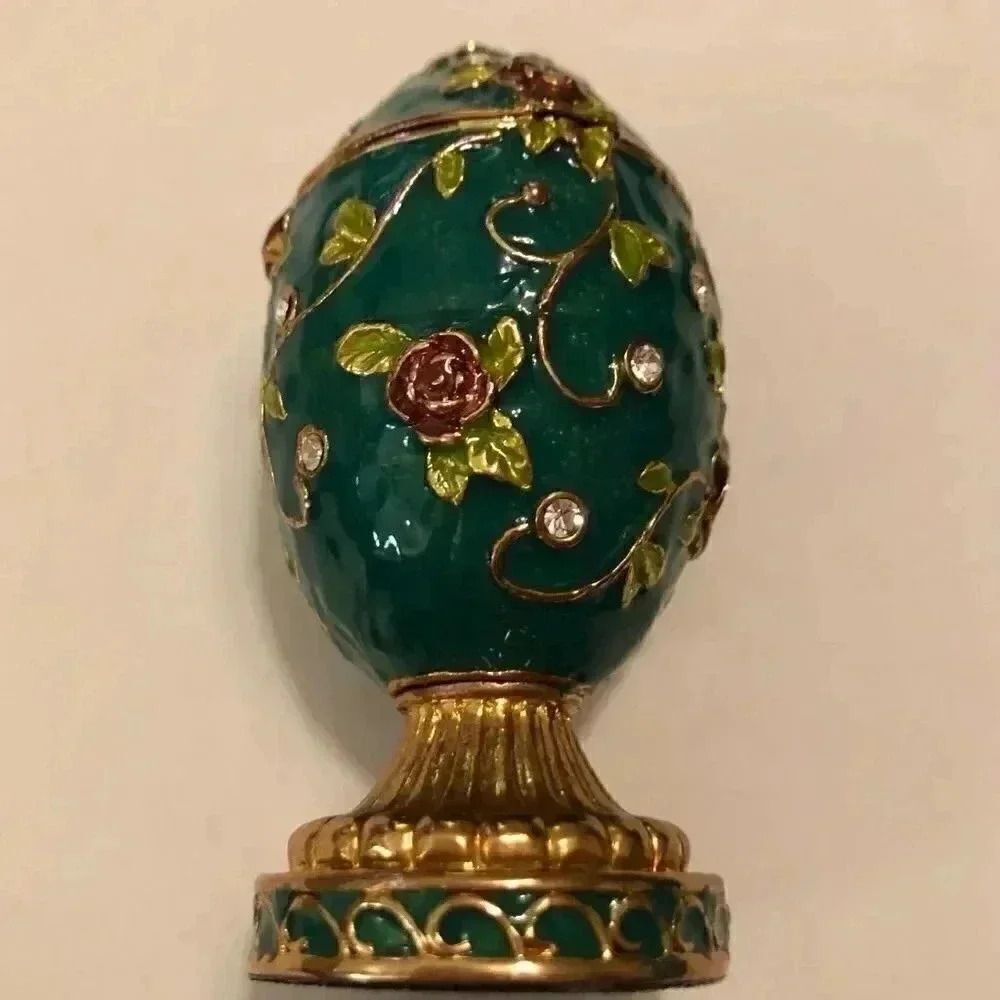 Jeweled Flowered Faberge Egg Style